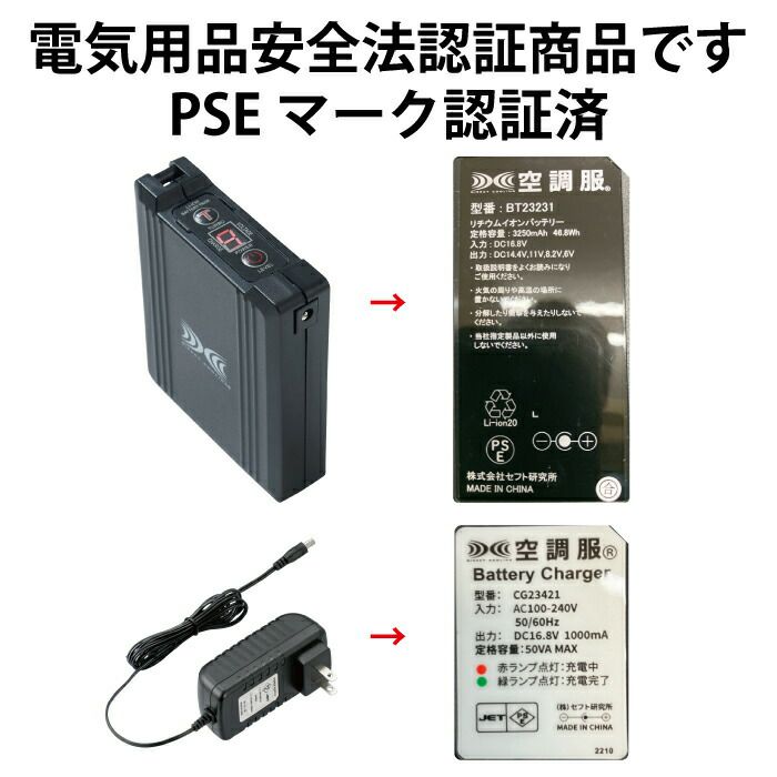 空調服 アイトス Aitoz AZ-865987 空調服スターターキット14.4V丸形